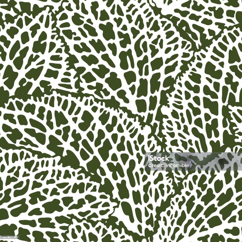 Detailed Leaf Pattern Architecture Rending Seamless Pattern With Decorative Leaves Natural Detailed Illustration ...