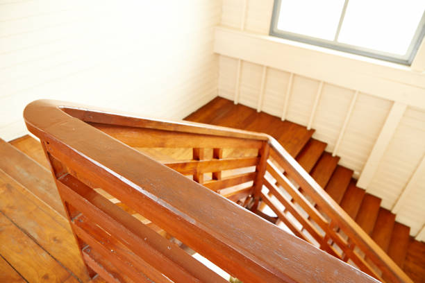 wooden balustrades and stairs