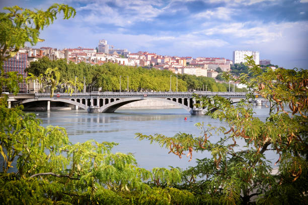 istock Wilson bridge view between trees lyon france 641830026