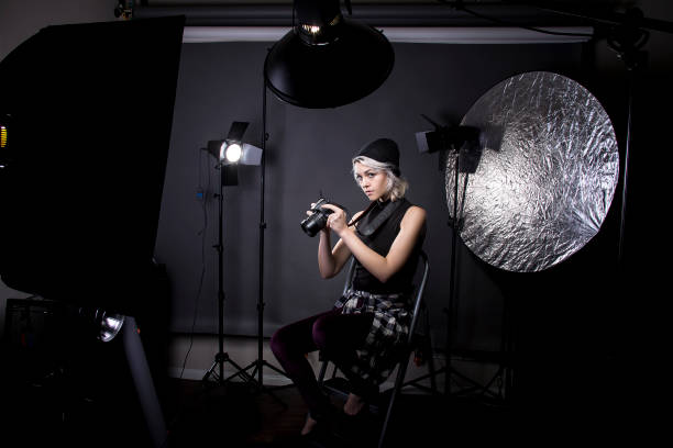 istock Female Professional Studio Photographer 641830568