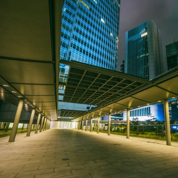 istock car park front of modern building,Hong Kong 641831150