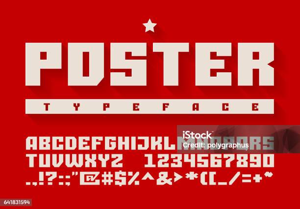 Ilustración de Tipografía Pesada Letras Mayúsculas Números Y Símbolos y más Vectores Libres de Derechos de Rusia