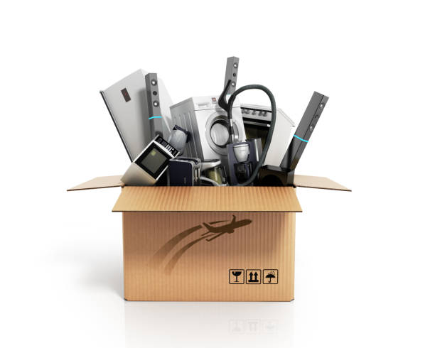 istock Appliances in the box 3d illustration on white 641834144