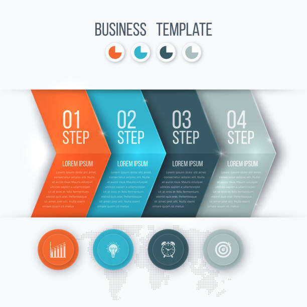 szablon projektu biznesowego ze strzałkami - 7292 stock illustrations