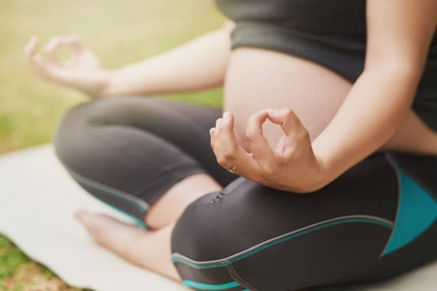 istock Meditating her way into motherhood 641841244