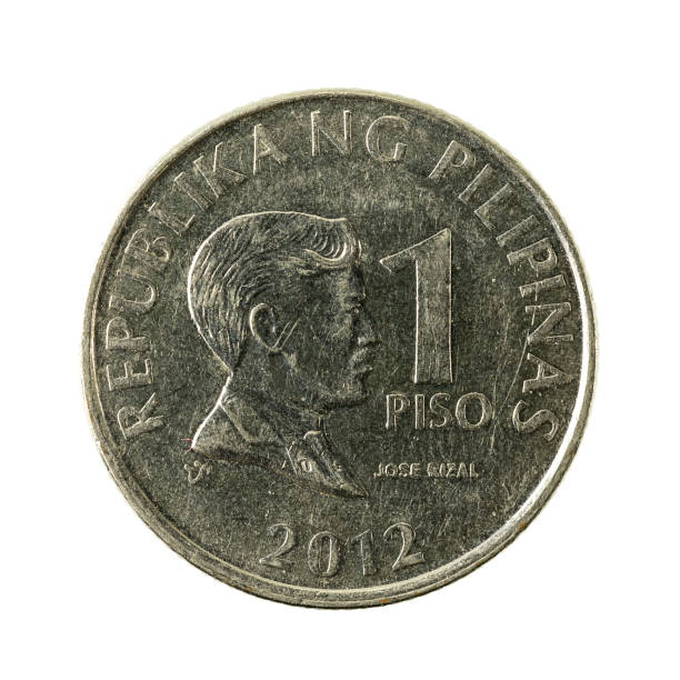 istock 1 philippine peso coin (2012) obverse isolated on white background 641845246