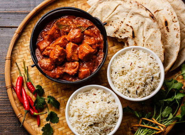 istock Chicken tikka masala spicy curry meat 641845780