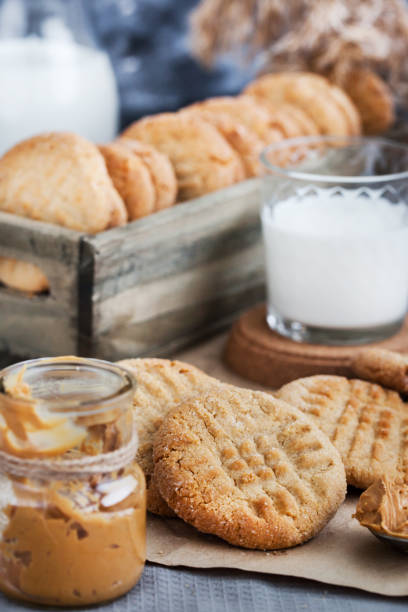 istock Peanut butter cookies and milk 641846052