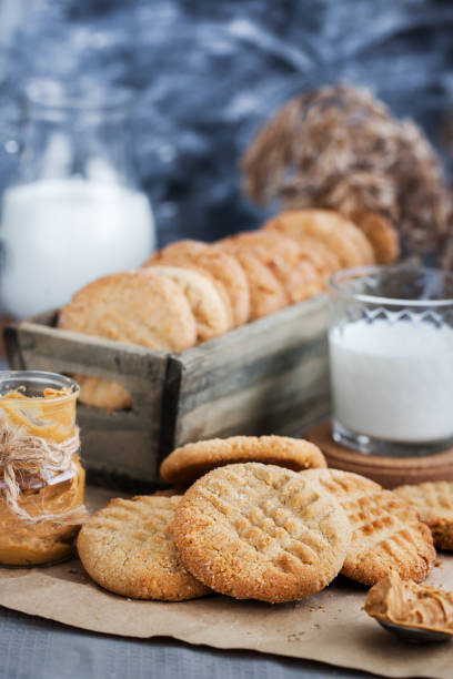 istock Peanut butter cookies and milk 641846068