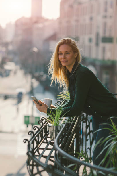 istock Single woman on hotel balcony 641846556
