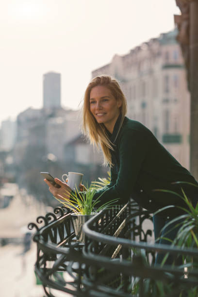 istock Single woman on hotel balcony 641846634