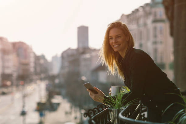 istock Single woman on hotel balcony 641846724