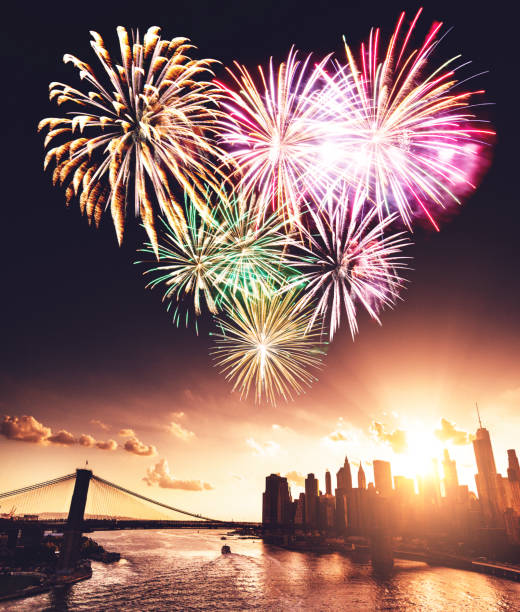 istock heart shape fireworks in new york 641846914