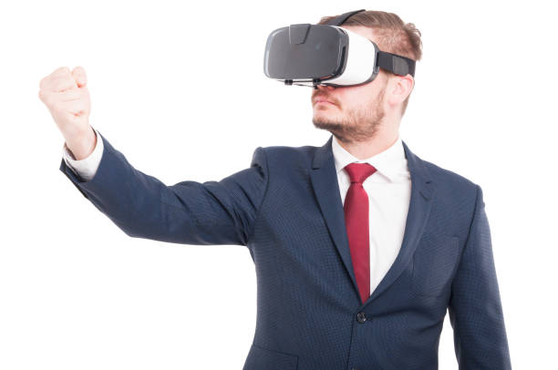 istock Male manager enjoying his trip to virtual reality 641849008