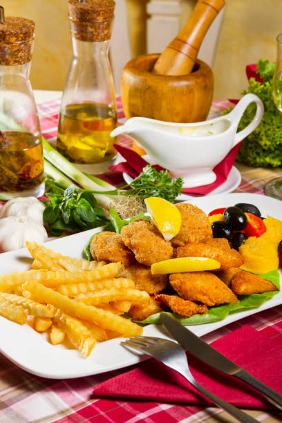 istock Deep Fried Tilapia Side Dish Olive Oil and Sauce 641849220