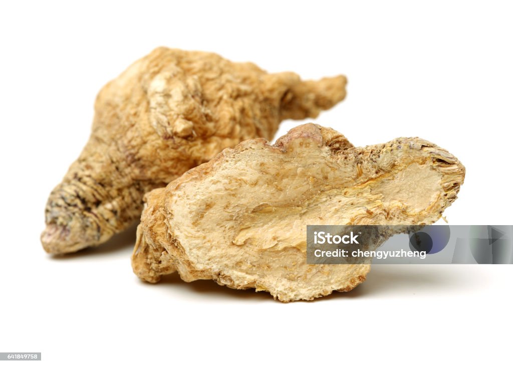 Maca (Lepidium meyenii) and quinoa (Chenopodium quinoa ), superf Maca - Herb Stock Photo