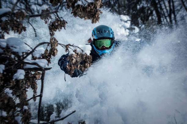 istock Man rides fat bike in the forest 641855630