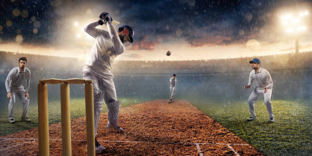 cricket: el momento de juego - clothing team sport serious viewpoint fotografías e imágenes de stock
