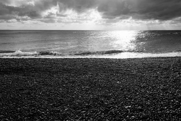 Stormy, cloudy sky over the water