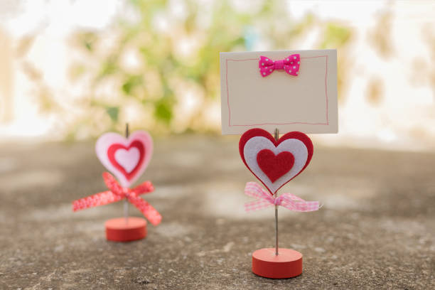 istock blank card and heart for valentine day concept ,soft focus and blurry 641865888