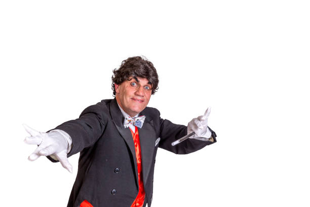 istock Magician holding wand 641868428