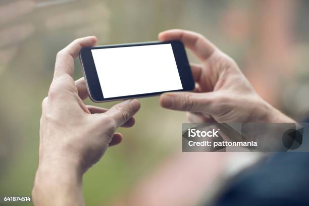 Taking Photo With Smart Phone Stock Photo - Download Image Now - Horizontal, Telephone, Outdoors