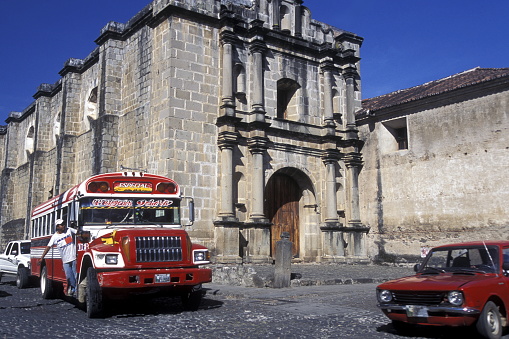 the old city in the town of Antigua in Guatemala in central America.