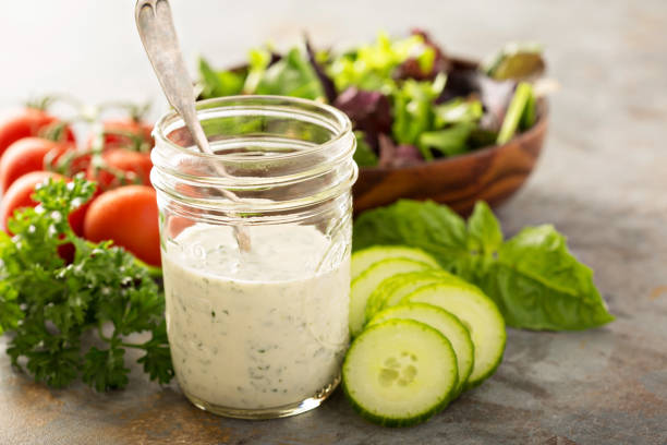 istock Homemade ranch dressing in a mason jar 641876666