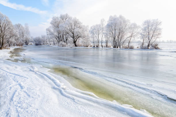 istock Frozen Water, Snow and Ice on the Dnieper River 641877174