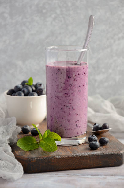 istock Blueberry and banana smoothie with oatmeal 641884764