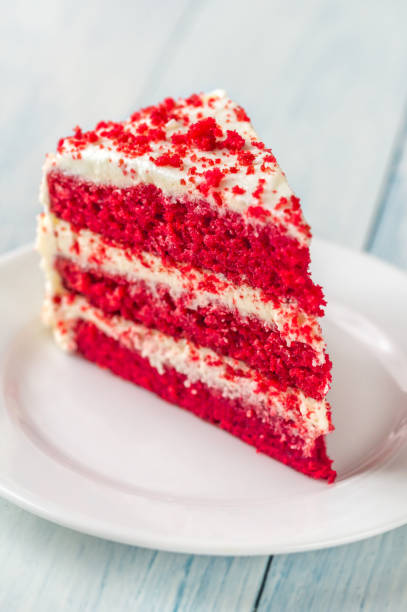istock Red velvet cake on the plate 641884888