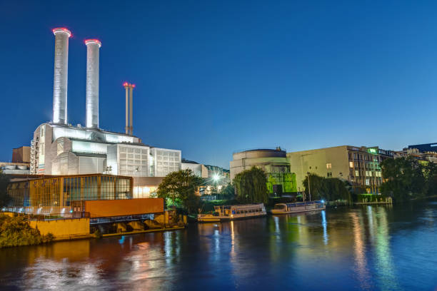 istock Cogeneration plant at the river Spree in Berlin 641888544