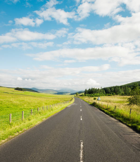 istock Curving British rural road in Summer 641900736