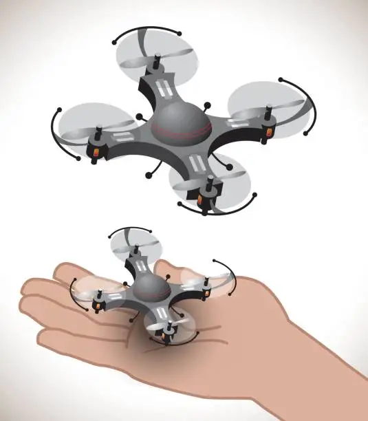 Vector illustration of Mini Drone