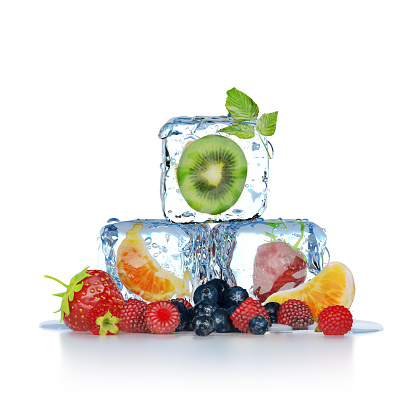 istock Fruits in ice 641910440