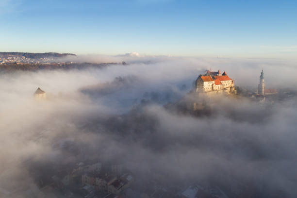Misty morning in Burghausen, a town in Bavaria with the longest castle in the World.