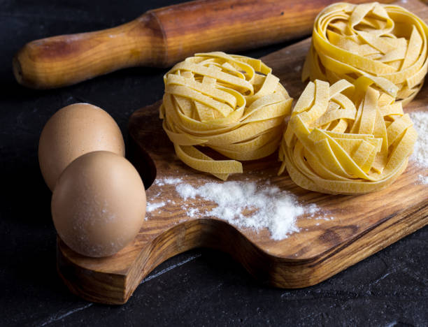 istock Raw italian pasta tagliatelle 641912382