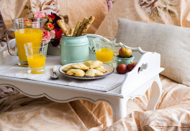 istock Tray with breakfast food 641913528