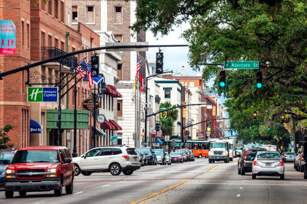 istock Streets of Savannah, Georgia. 641914330