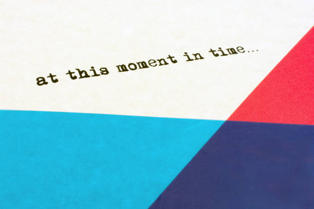 istock The saying, at this moment in time, on paper 641916978