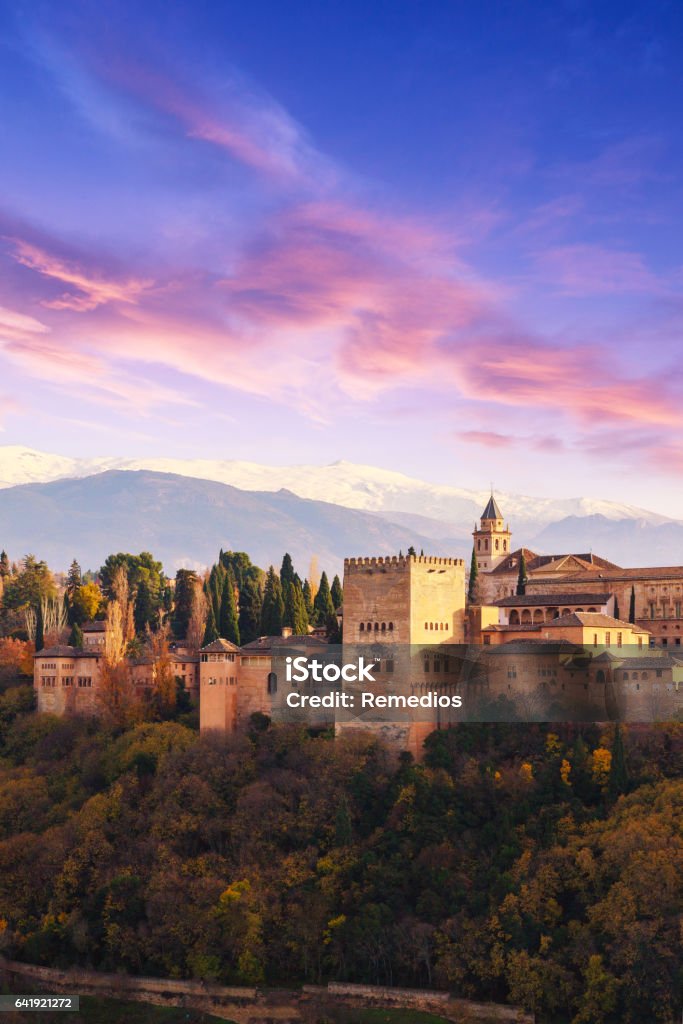 Palast der Alhambra und Granada, Spanien - Lizenzfrei Granada - Spanien Stock-Foto