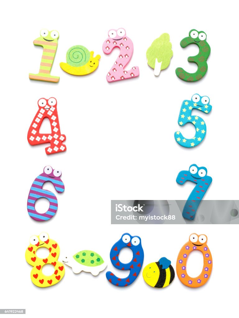Funny Number Isolated On White Background Stock Photo - Download Image Now  - Alphabet, Bee, Cartoon - iStock