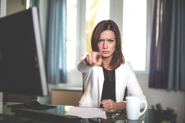 istock Angry businesswoman shouting 641925598