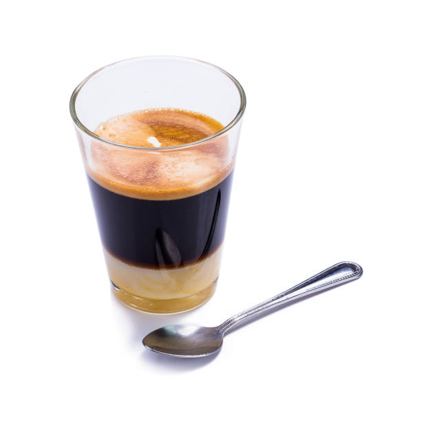 istock traditional Thai style hot coffee  on white background. 641932590