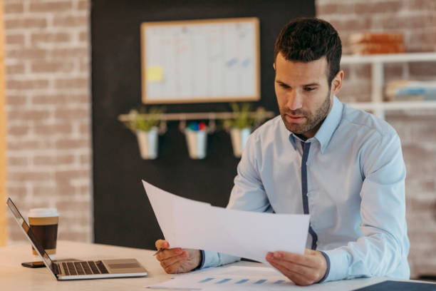 istock Businessman working in his office 641938112