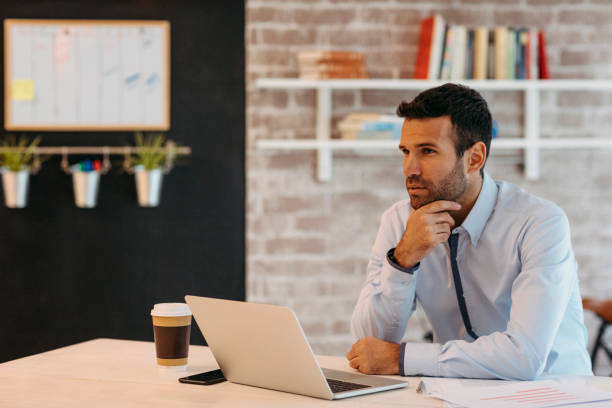 istock Businessman working in his office 641938190