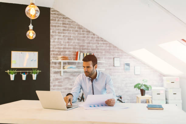 istock Businessman working in his office 641938358