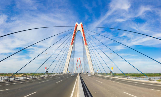 istock Nhat Tan Bridge (or Vietnam - Japan Friendship Bridge),the cable-stayed bridge crossing the Red River (Asia) in Hanoi, inaugurated on 4 January 2015 641940052