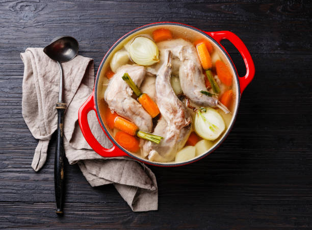 istock Stewed rabbit with potatoes and carrot 641940976