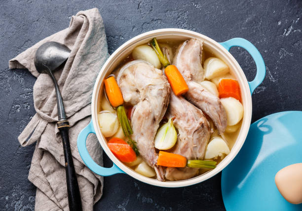 istock Stewed rabbit with potatoes and carrot 641940982